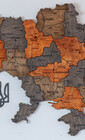 Декор на стіну карта України дерев'яна в кольорі