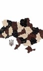 Карта Украины деревянная цвета Латте макиато, дизайн Standart