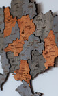 Карта Украины деревянная цветная Скала Довбуша